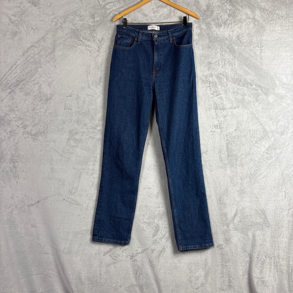 Abercrombie & Fitch The 90s Straight Ultra High Rise Jeans Dark‎ Wash 28/6L
